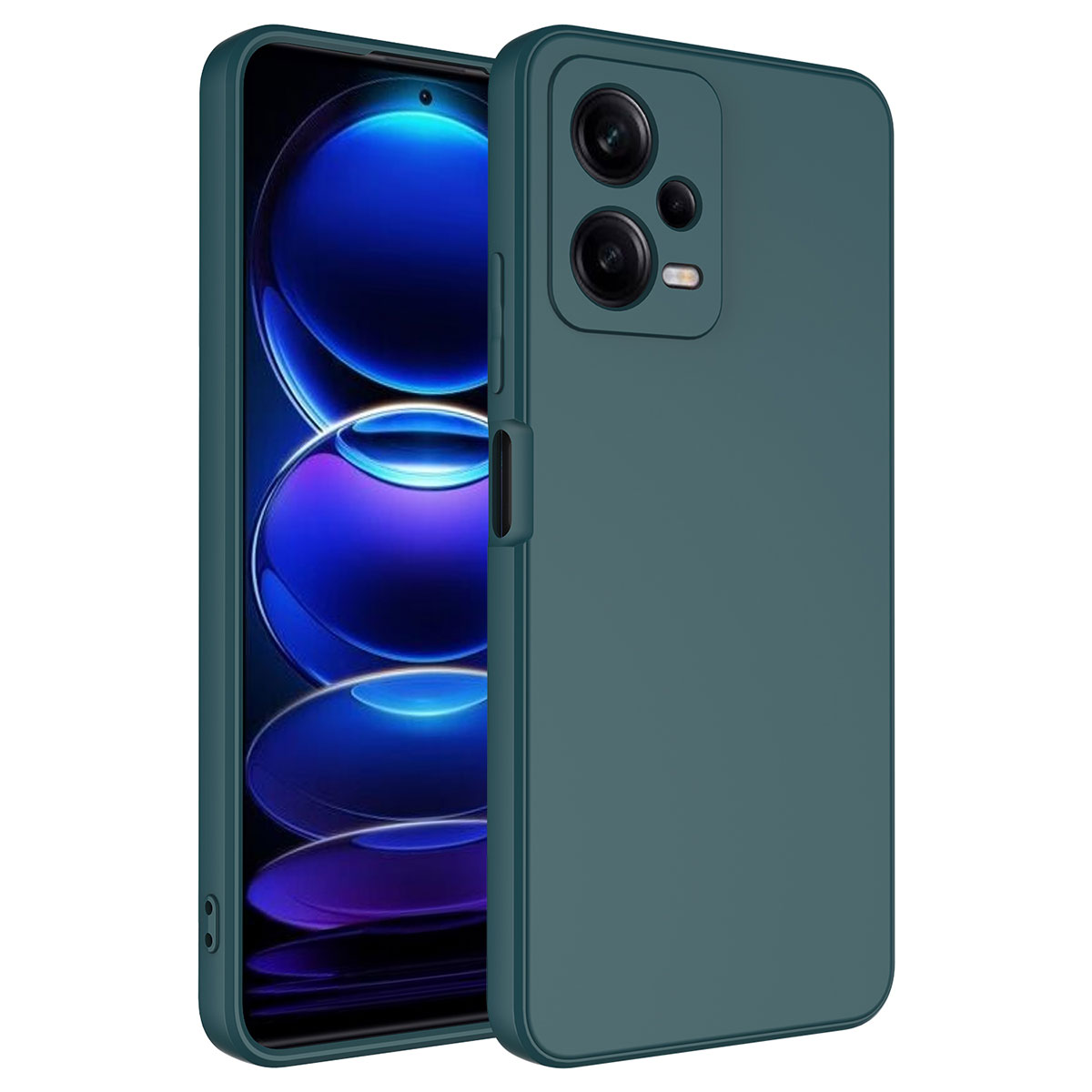 Xiaomi Redmi Note 12 5G Kılıf NXXA Mara LaAAKan Kapak-Koyu Yeşil