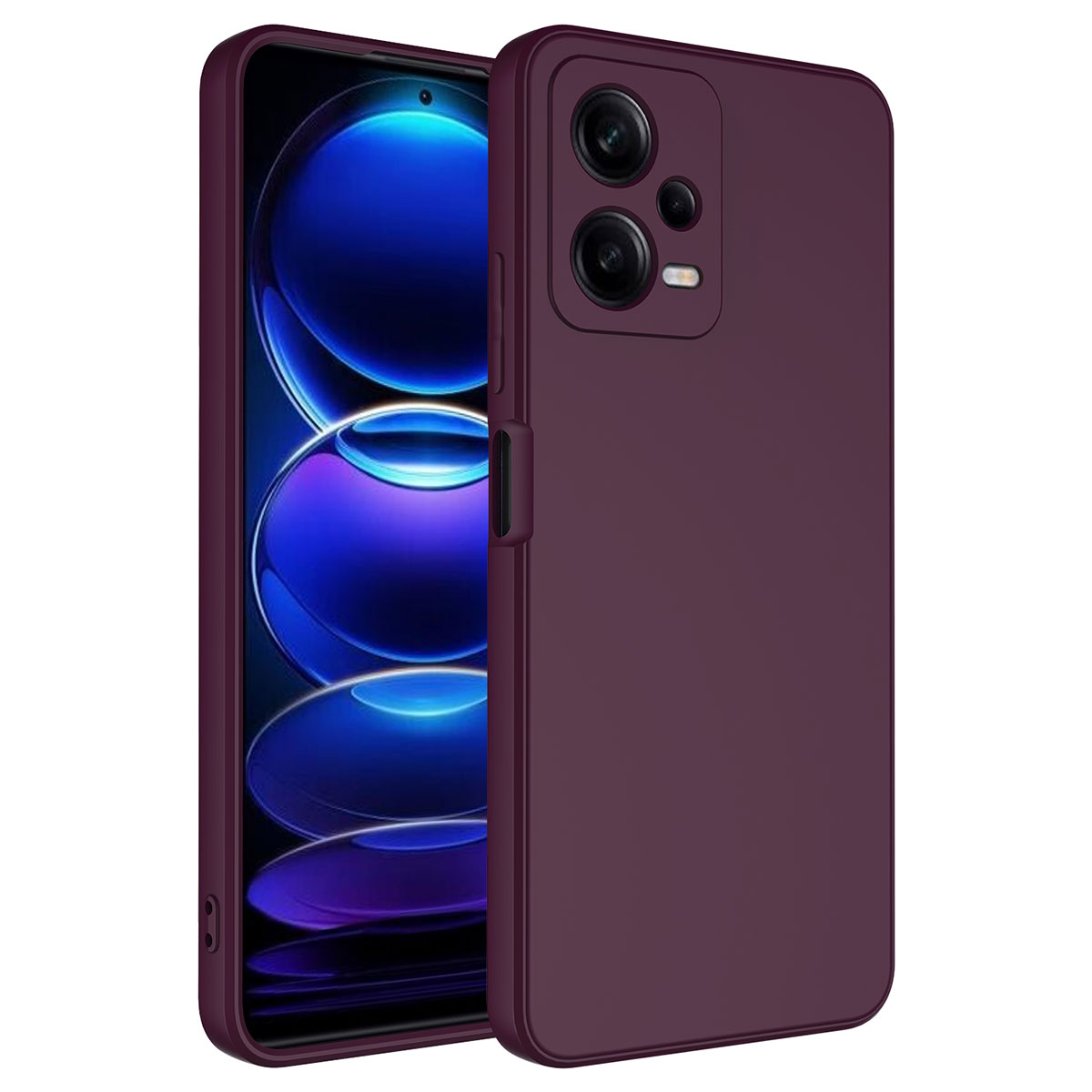 Xiaomi Redmi Note 12 Pro 5G Kılıf NXXA Mara LaAAKan Kapak-Koyu Mor