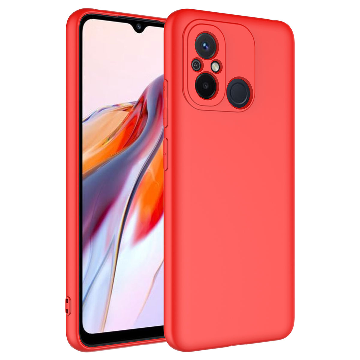 Xiaomi Redmi 12C Kılıf NXXA Mara LaAAKan Kapak-Kırmızı