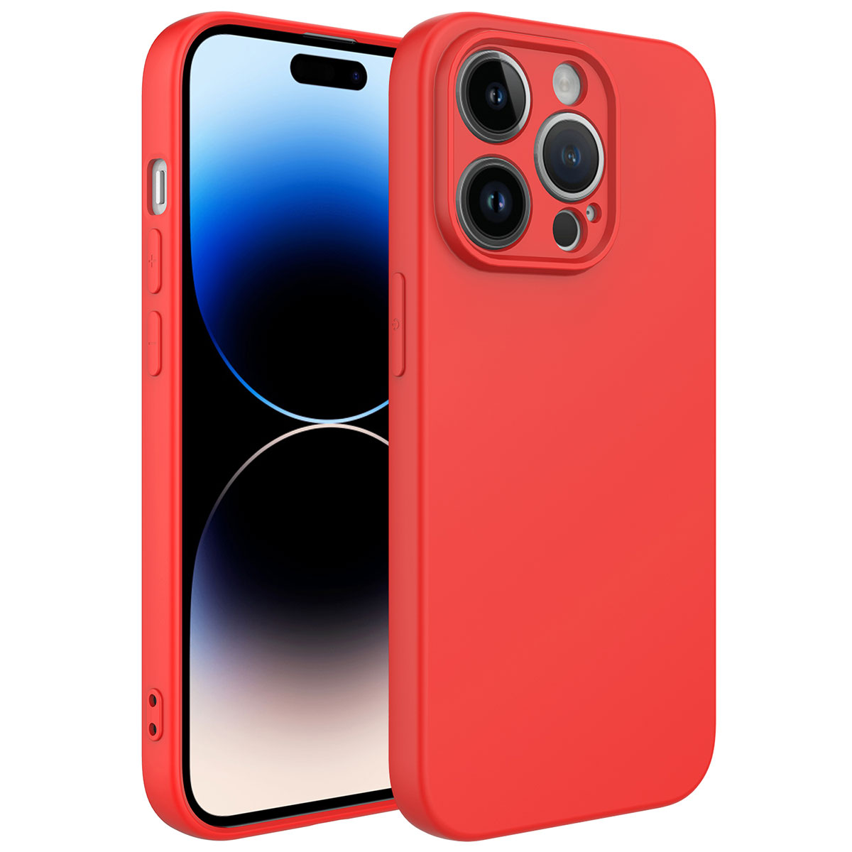 iPhone 14 Pro Uyumlu NXXA Kamera Korumalı Mara LaAAKan Kapak-Kırmızı