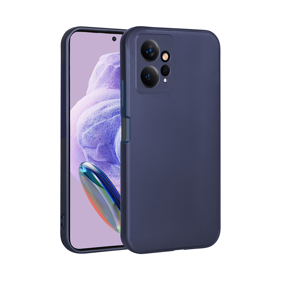 Xiaomi Redmi Note 12 4G Kılıf NXXA Premier Silikon Kapak-Lacivert