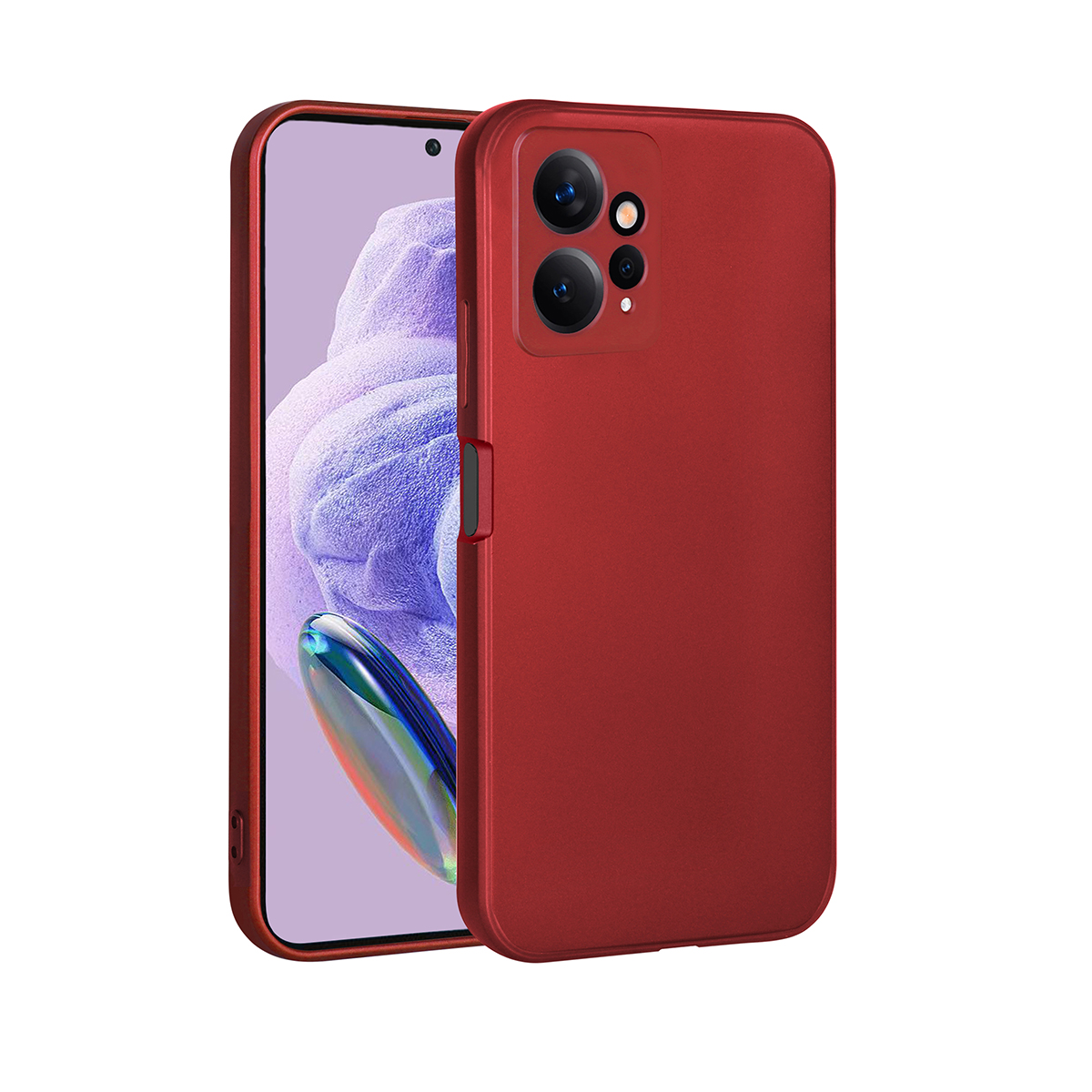 Xiaomi Redmi Note 12 4G Kılıf NXXA Premier Silikon Kapak-Kırmızı
