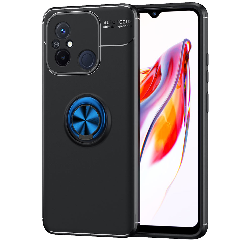 Xiaomi Redmi 12C Kılıf NXXA Ravel Silikon Kapak-Siyah-Mavi