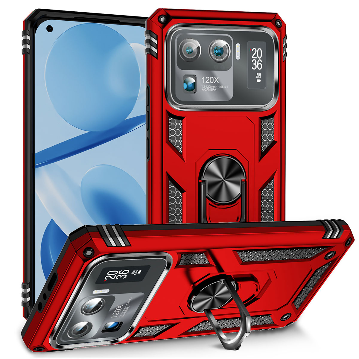 Xiaomi Mi 11 Ultra Kılıf NXXA Vega Kapak-Kırmızı