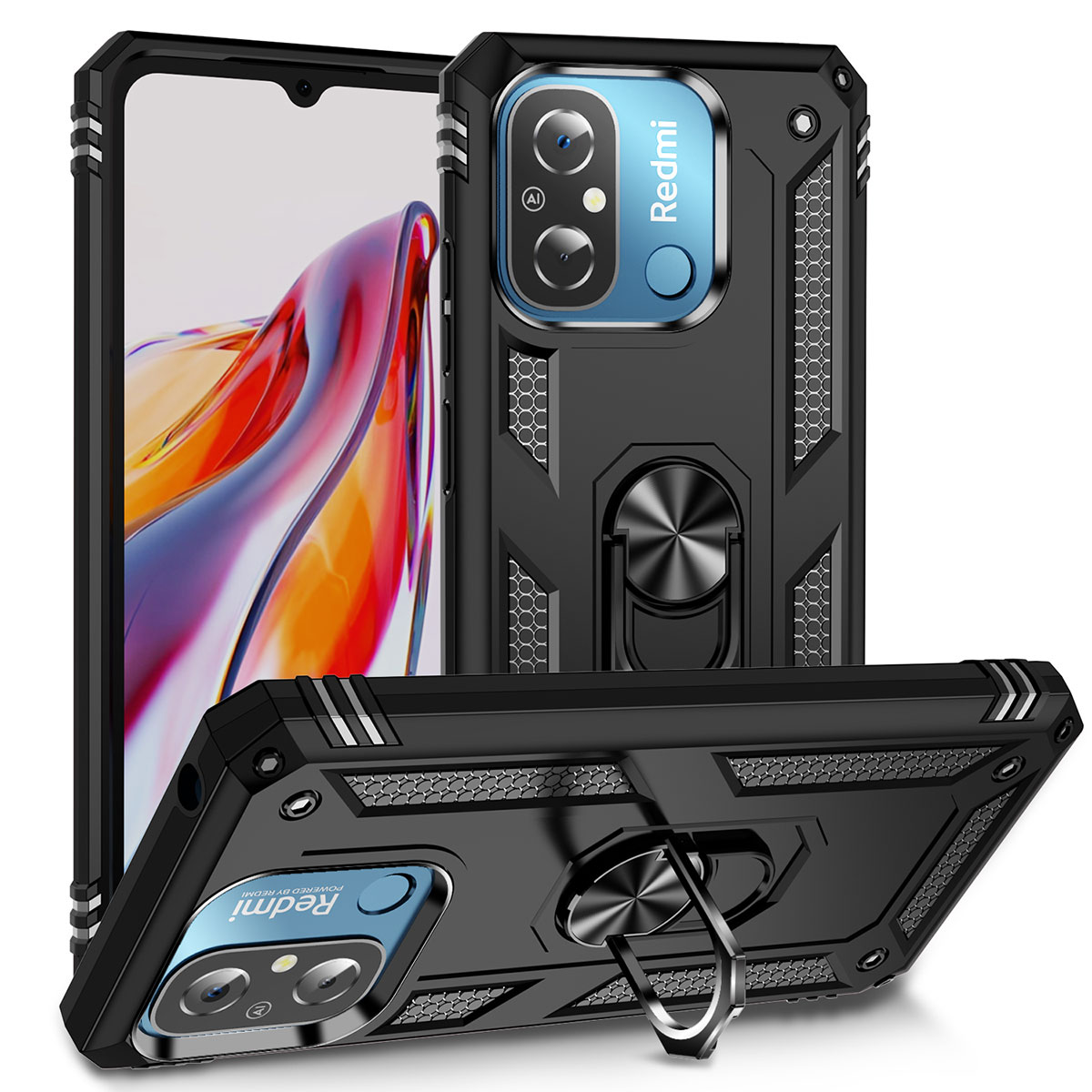 Xiaomi Redmi 12C Kılıf NXXA Vega Kapak-Siyah