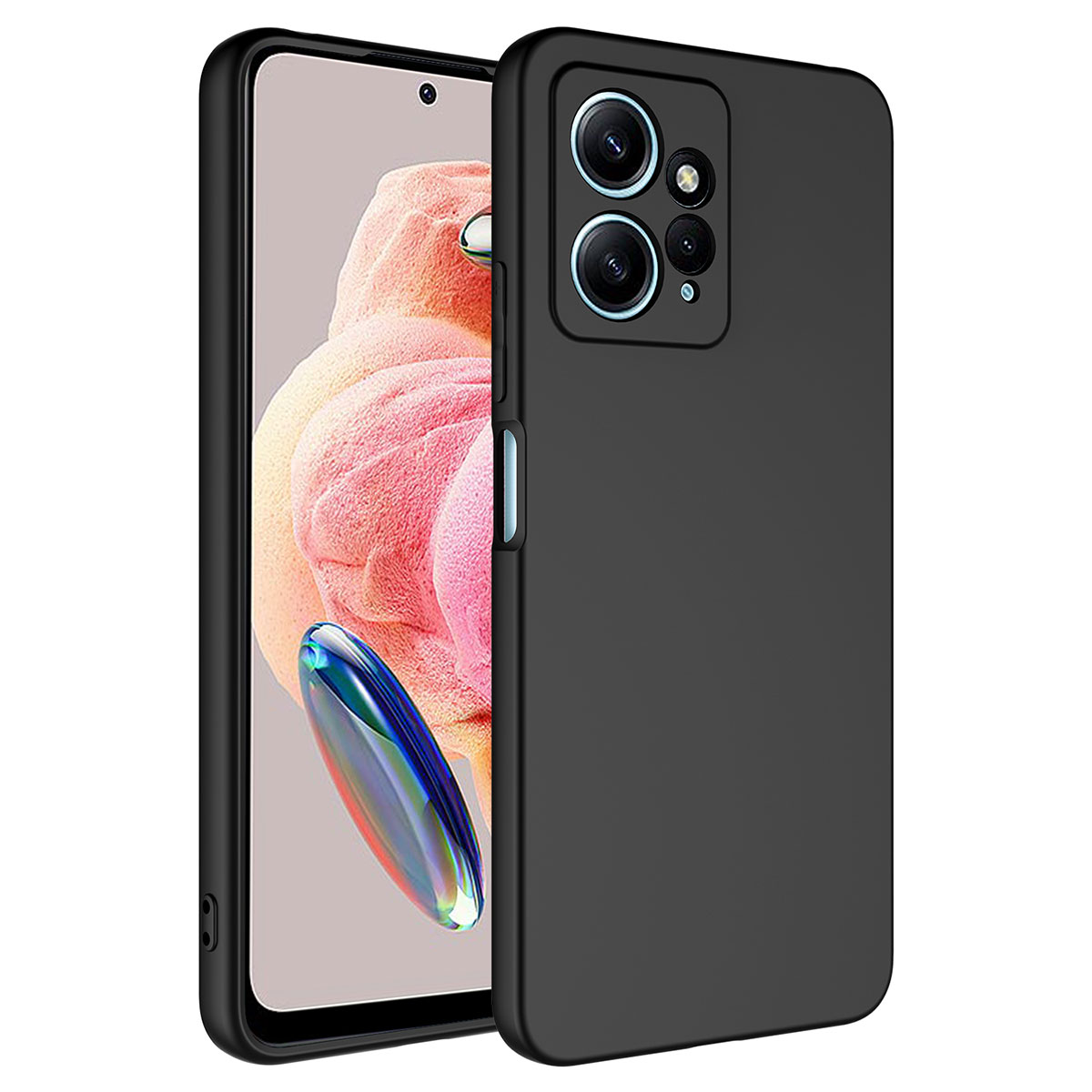 Xiaomi Redmi Note 12 4G Kılıf NXXA Mara LaAAKan Kapak-Siyah