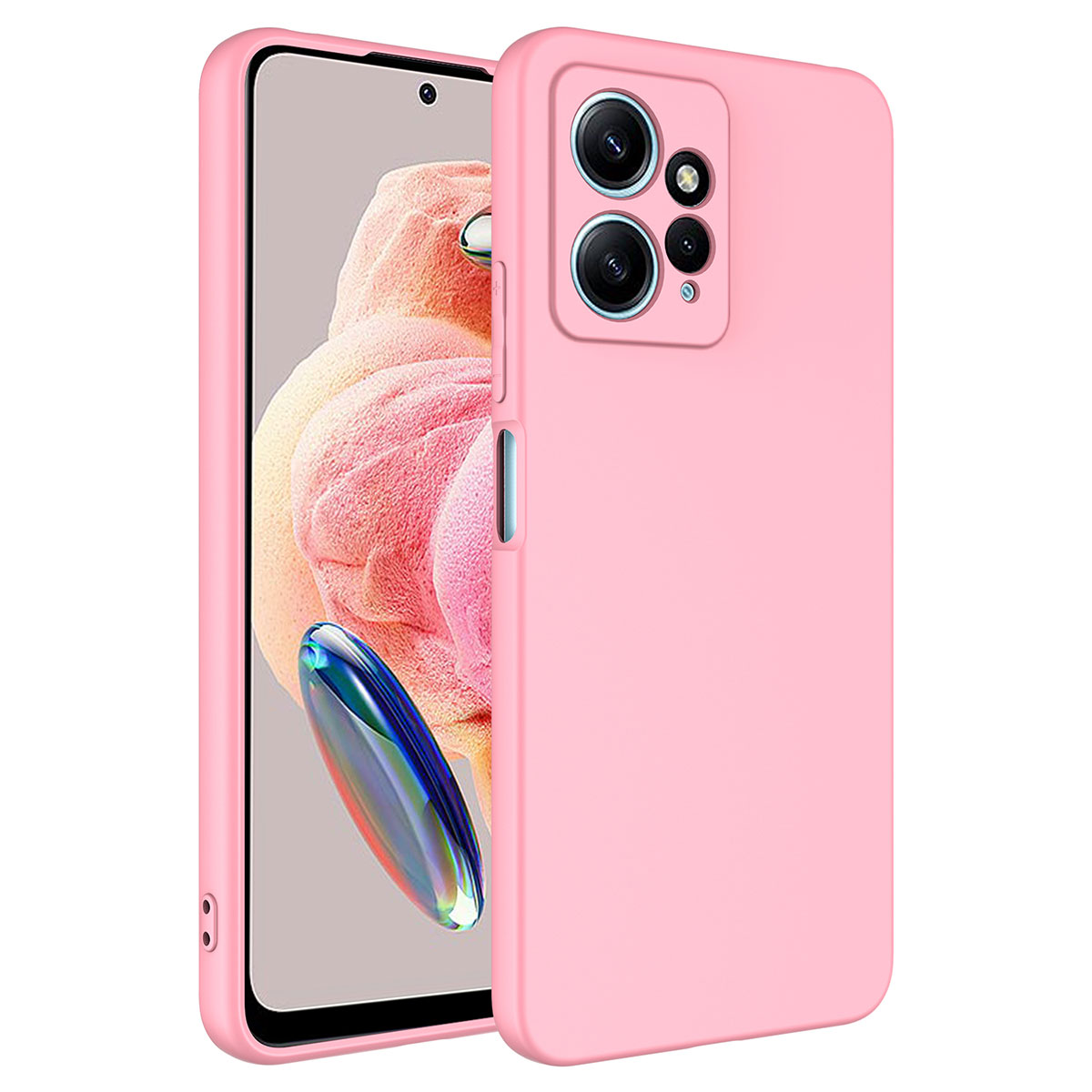 Xiaomi Redmi Note 12 4G Kılıf NXXA Mara LaAAKan Kapak-Pembe
