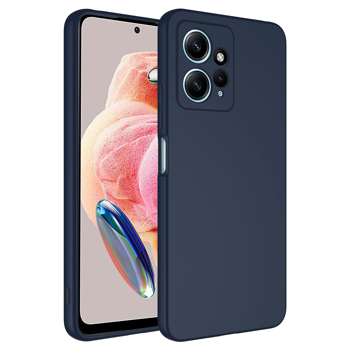 Xiaomi Redmi Note 12 4G Kılıf NXXA Mara LaAAKan Kapak-Lacivert