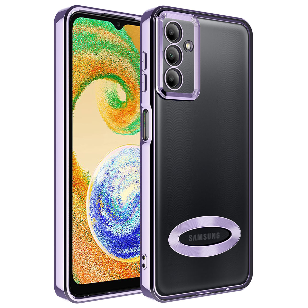 Galaxy A54 Kılıf Kamera Korumalı Logo Gösteren NXXA Omega Kapak-Lila
