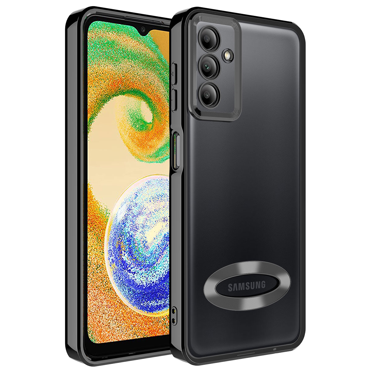 Galaxy A54 Kılıf Kamera Korumalı Logo Gösteren NXXA Omega Kapak-Siyah