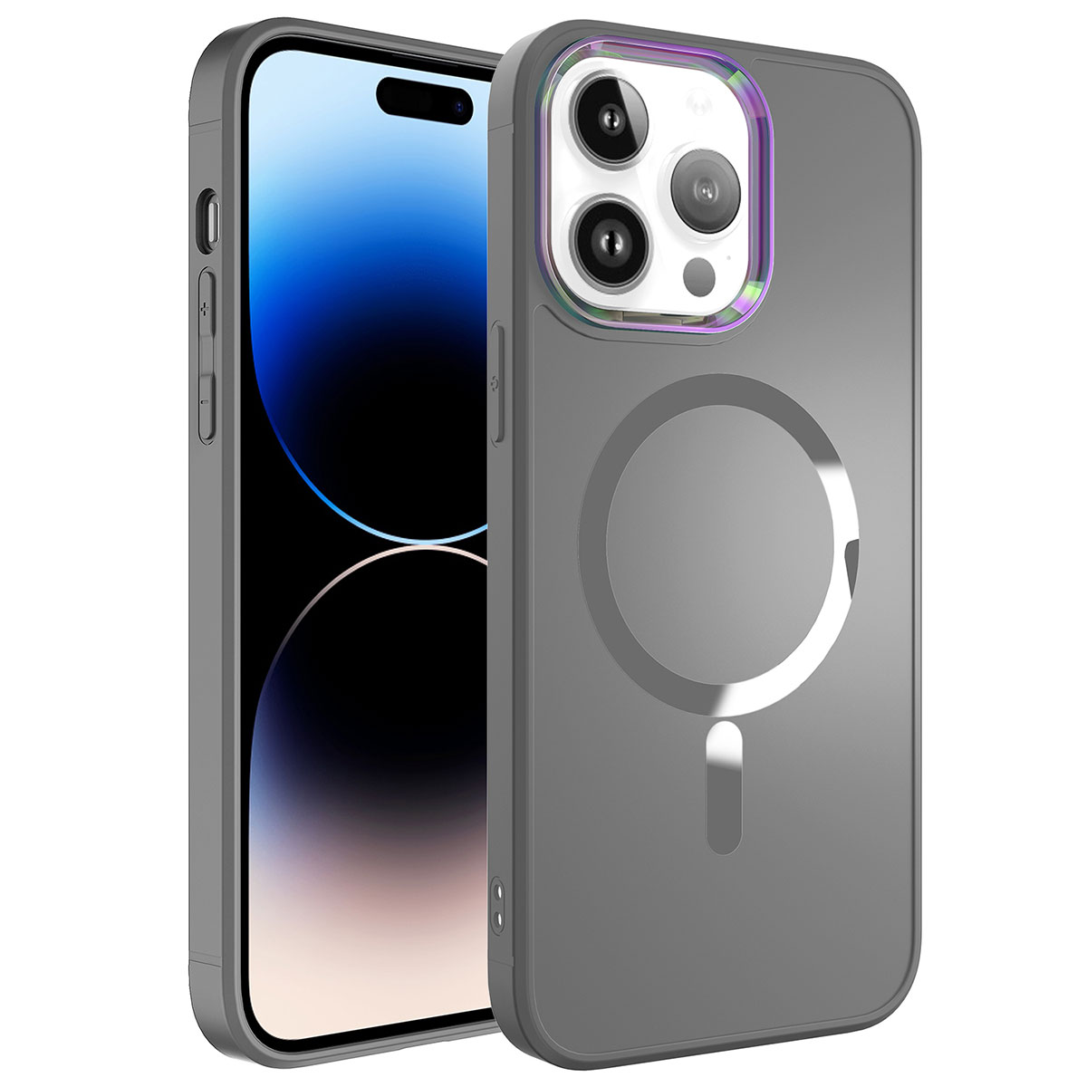 iPhone 14 Pro Max Uyumlu Magsafe Wireless Şarj Özellikli NXXA Stil Kapak-Siyah