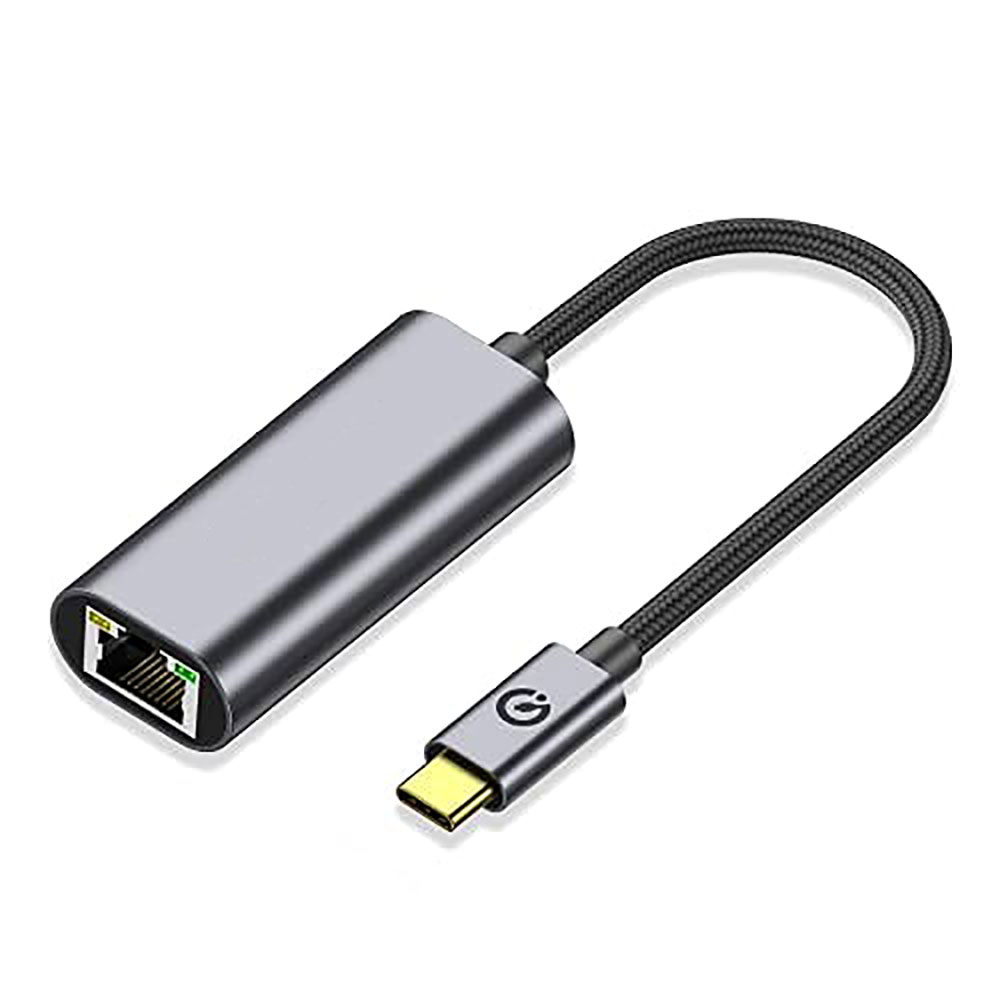 Siyah QG04 Type-C to RJ45 Ethernet Dönüştürücü Kablo 1024Mbps 22cm