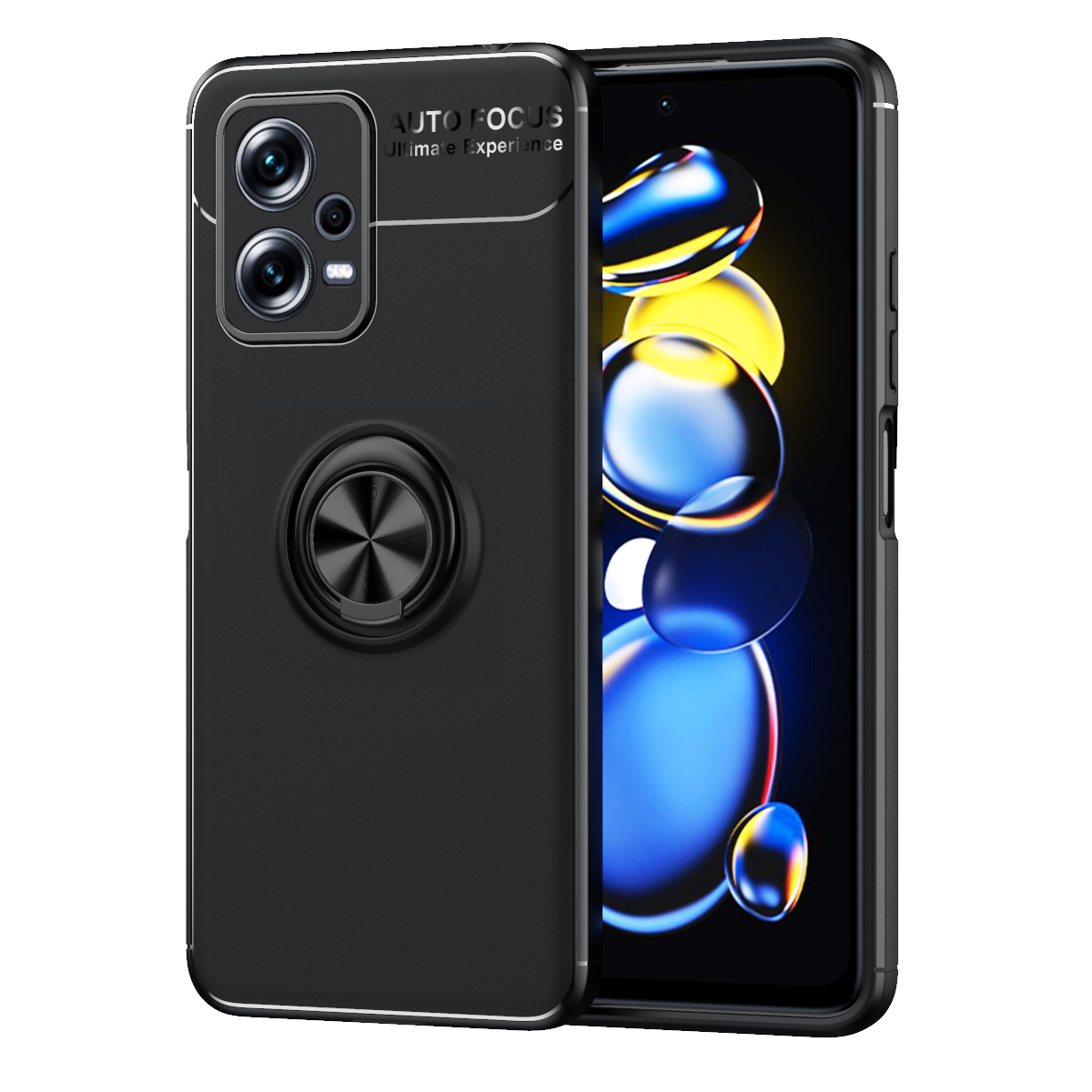 Xiaomi Redmi Note 12 5G Kılıf NXXA Ravel Silikon Kapak-Siyah