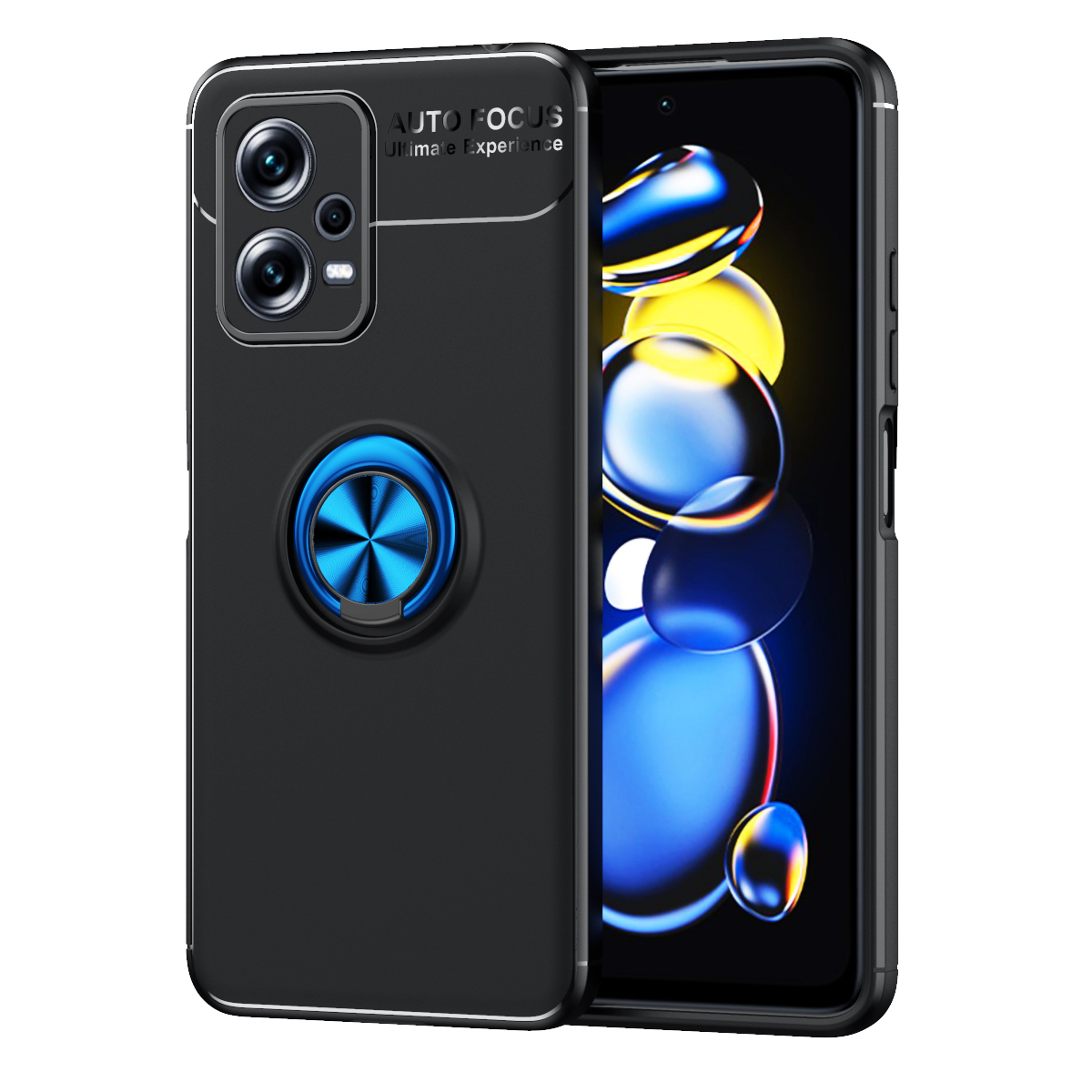 Xiaomi Redmi Note 12 5G Kılıf NXXA Ravel Silikon Kapak-Siyah-Mavi