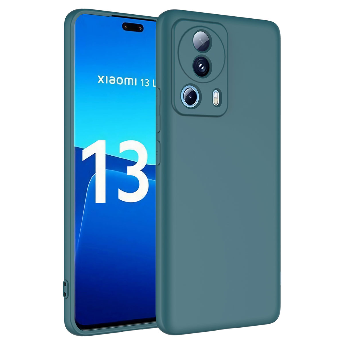 Xiaomi Mi 13 Lite Kılıf NXXA Mara LaAAKan Kapak-Koyu Yeşil
