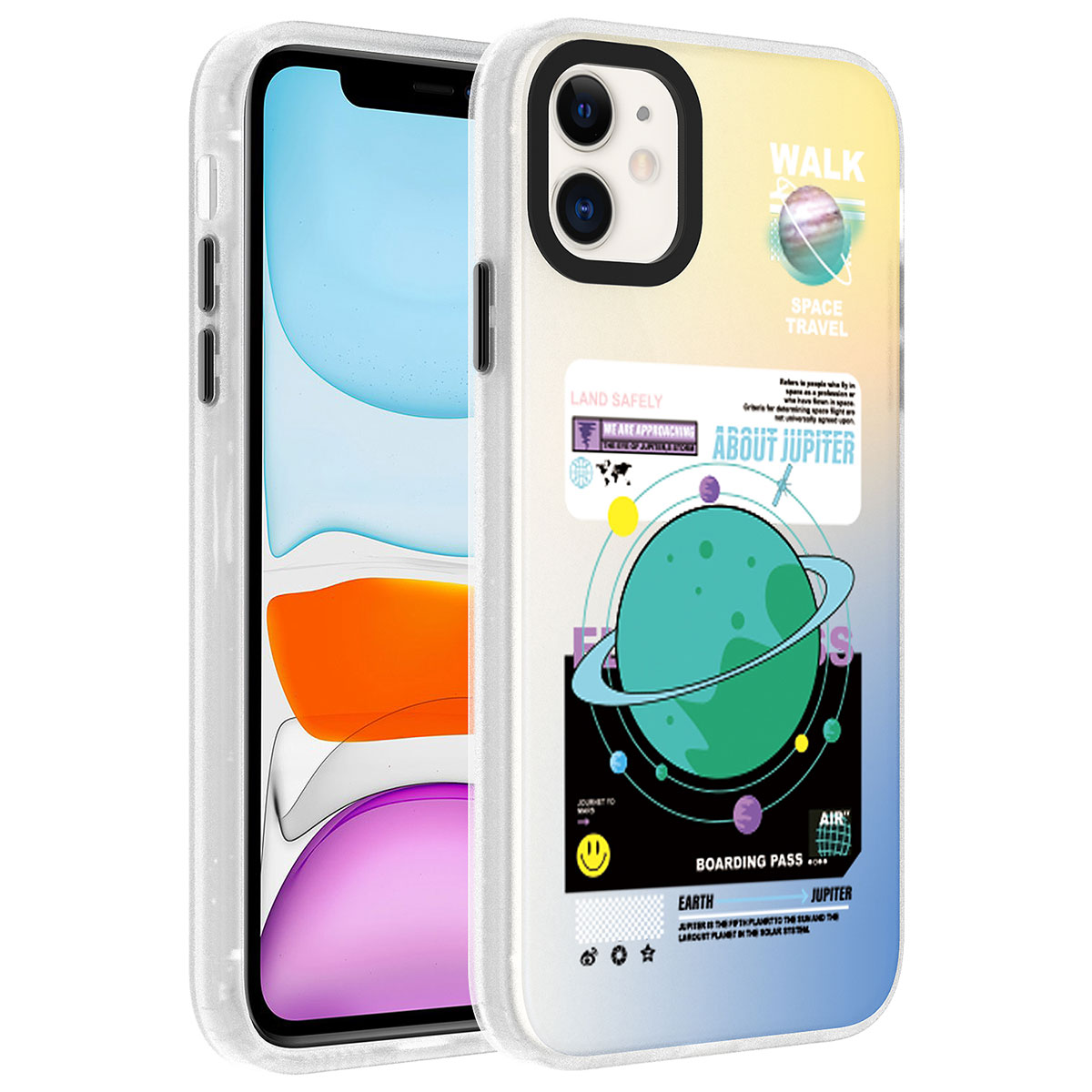 iPhone 11 Uyumlu Desenli NXXA Dragon Sert Kapak-Gezegen