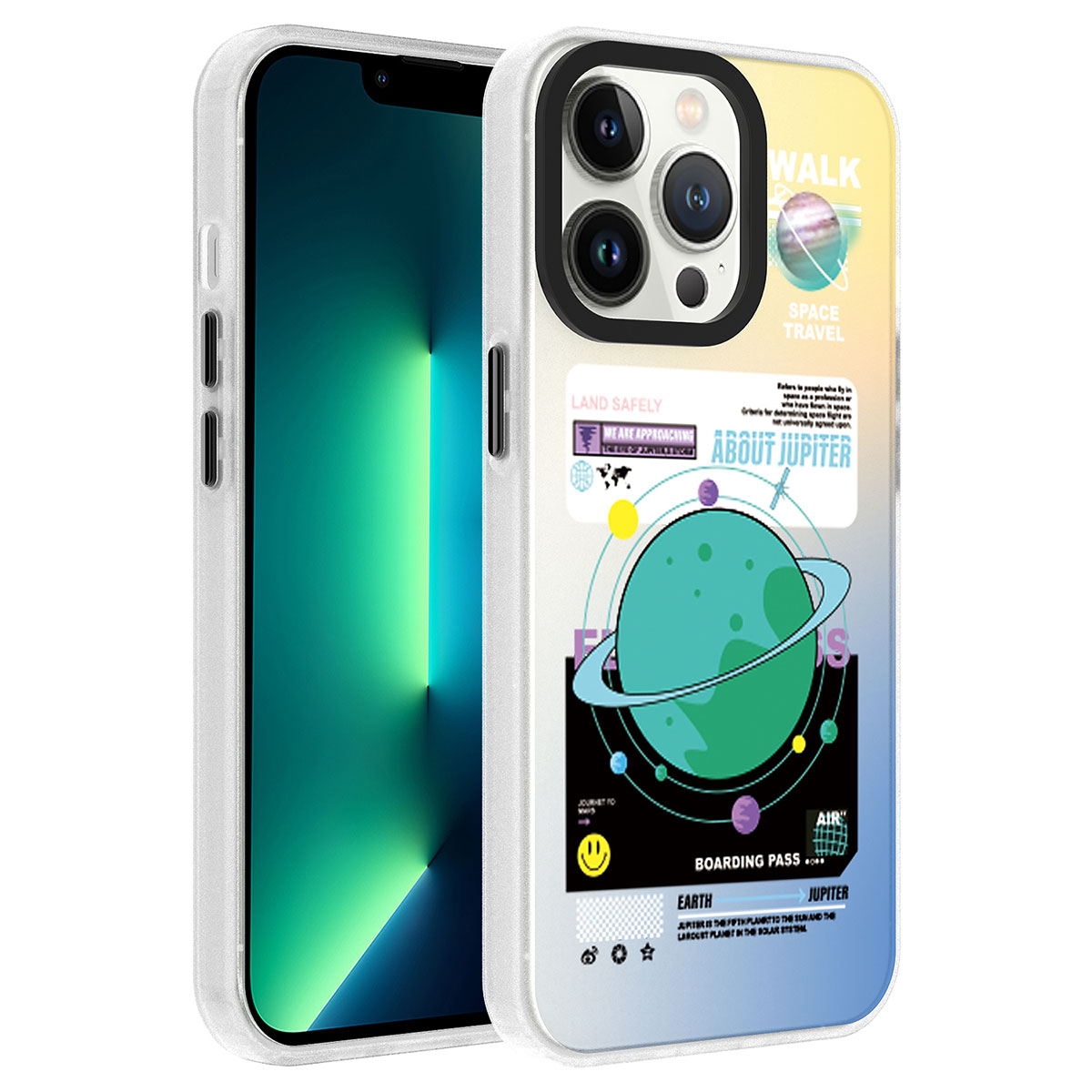 Apple iPhone 13 Pro Max Kılıf Desenli NXXA Dragon Sert Kapak-Gezegen