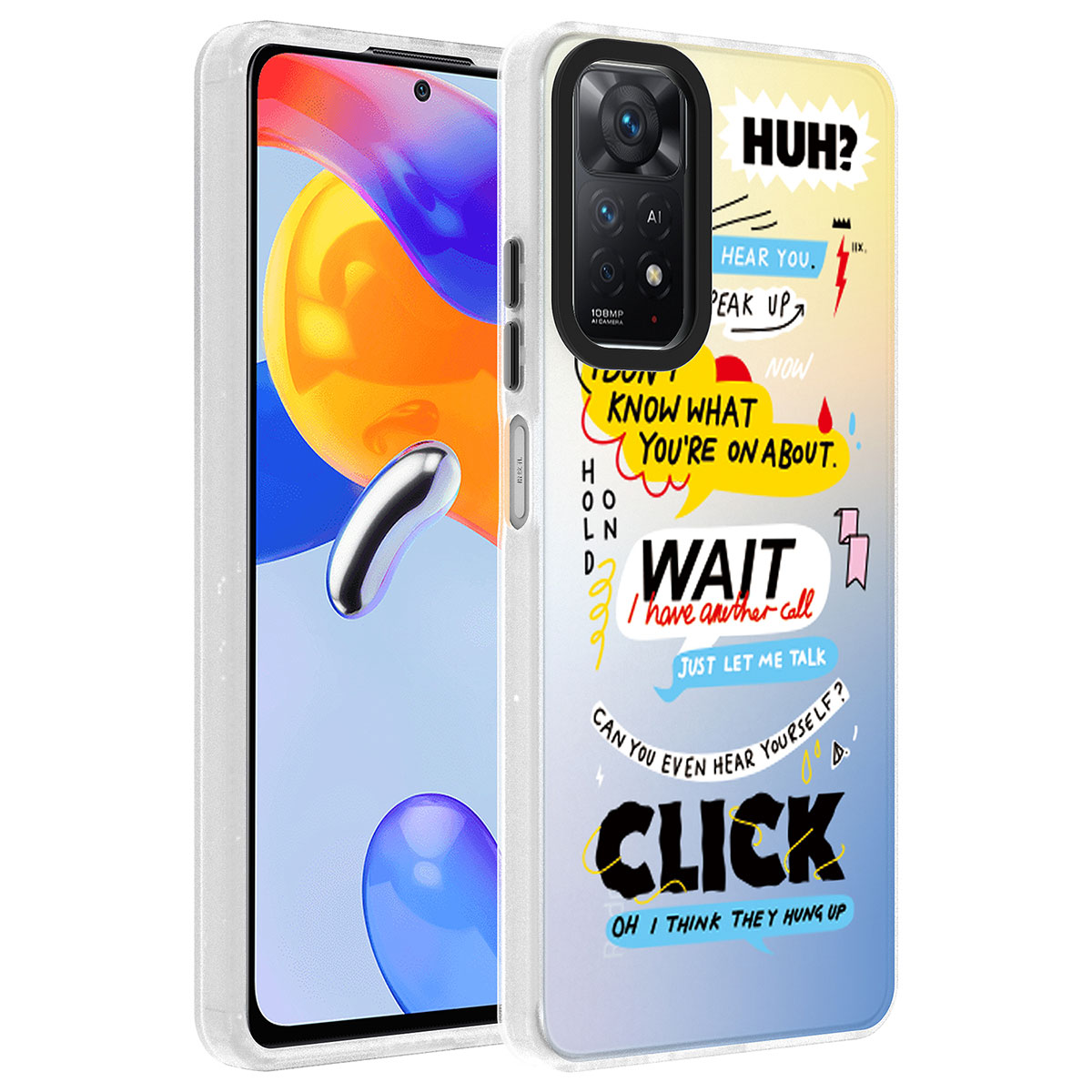 Xiaomi Redmi Note 11 Pro 5G Kılıf Desenli NXXA Dragon Sert Kapak-Kelimeler