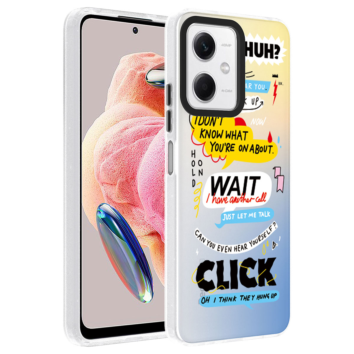 Xiaomi Redmi Note 12 4G Kılıf Desenli NXXA Dragon Sert Kapak-Kelimeler