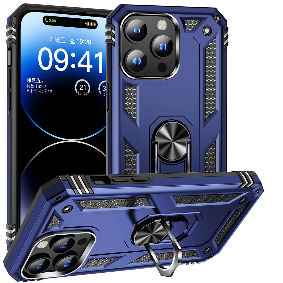 iPhone 15 Pro Max Uyumlu NXXA Vega Kapak-Mavi