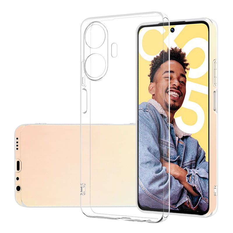 Realme C55 Kılıf NXXA Süper Silikon Kapak-Renksiz