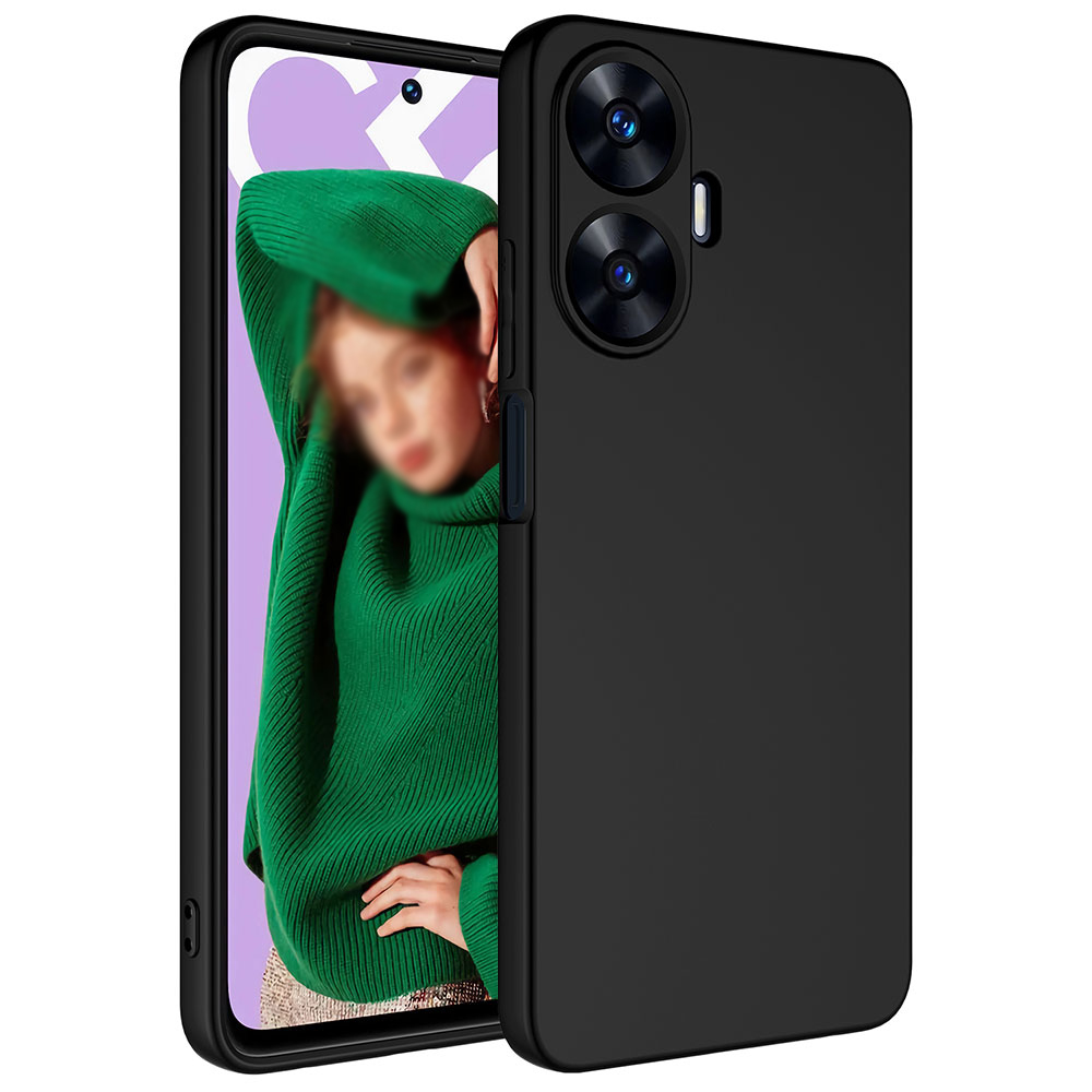 Realme C55 Kılıf NXXA Mara LaAAKan Kapak-Siyah