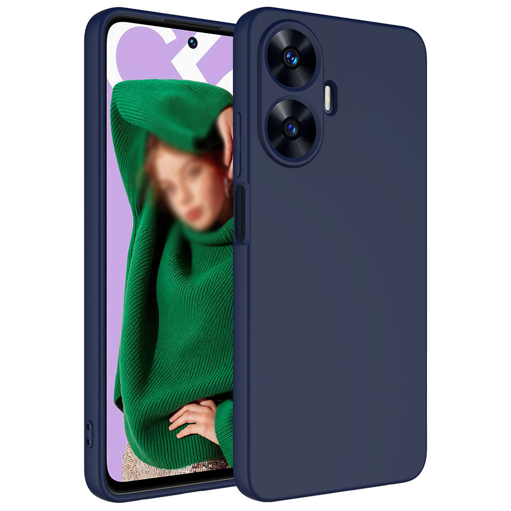 Realme C55 Kılıf NXXA Mara LaAAKan Kapak-Lacivert