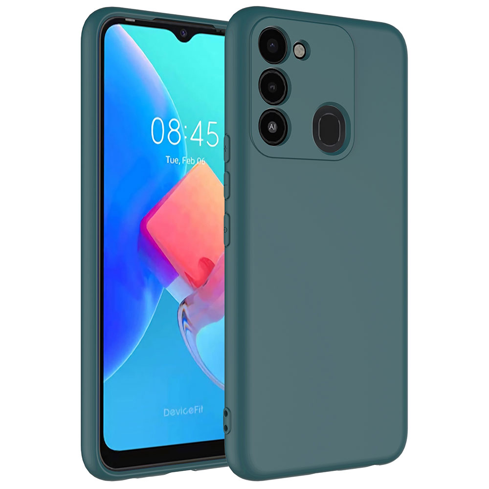 Tecno Spark 8C Kılıf NXXA Mara LaAAKan Kapak-Koyu Yeşil