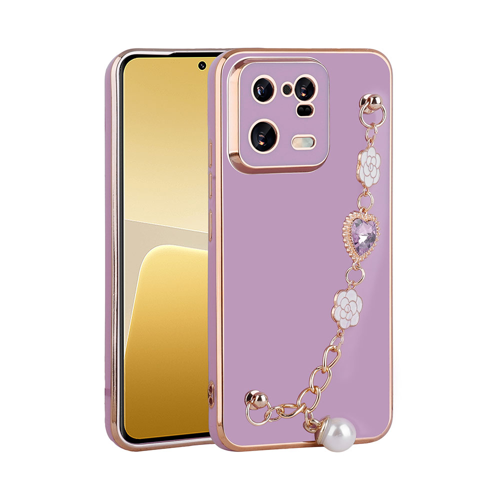 Xiaomi Mi 13 Pro Kılıf El Tutamaçlı Kamera Korumalı NXXA Taka Silikon Kapak-Mor