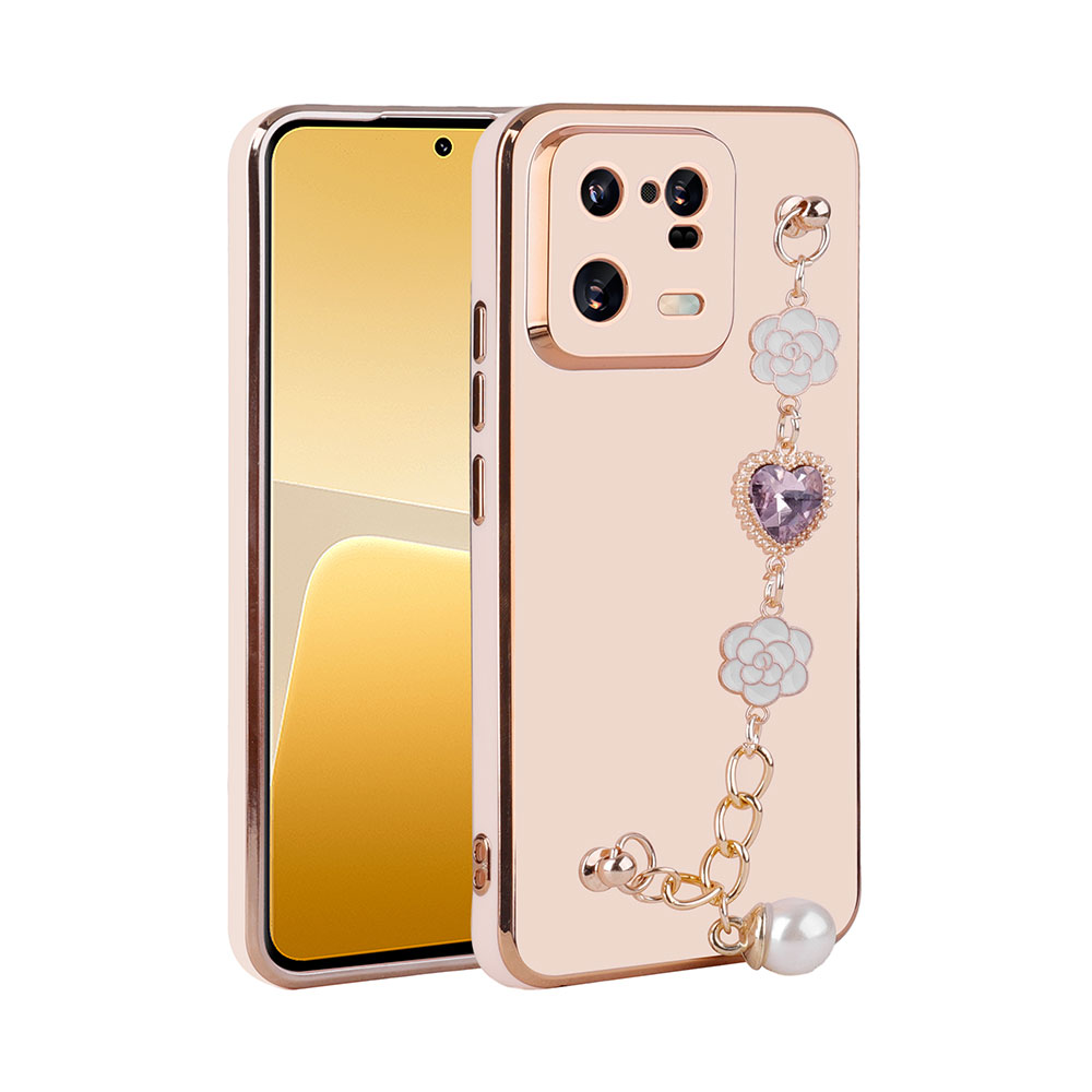 Xiaomi Mi 13 Pro Kılıf El Tutamaçlı Kamera Korumalı NXXA Taka Silikon Kapak-Pembe