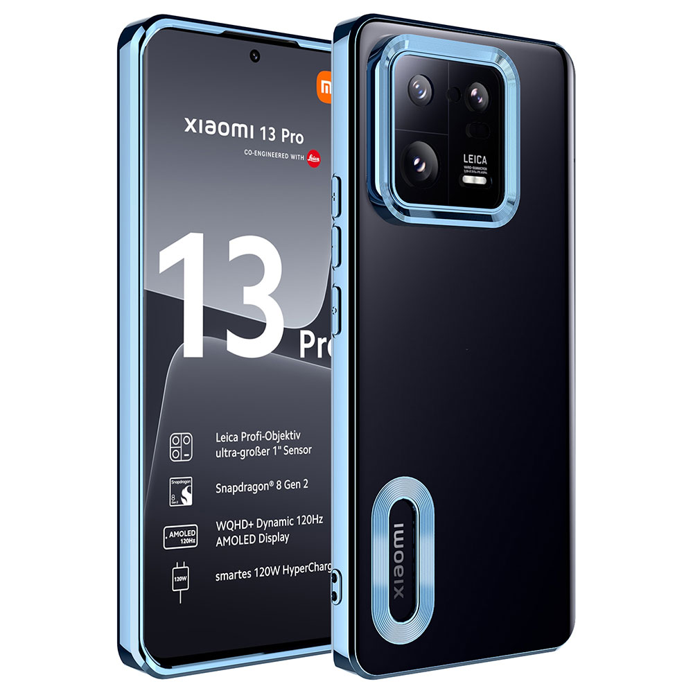 Xiaomi Mi 13 Pro Kılıf Kamera Korumalı Logo Gösteren NXXA Omega Kapak-Mavi
