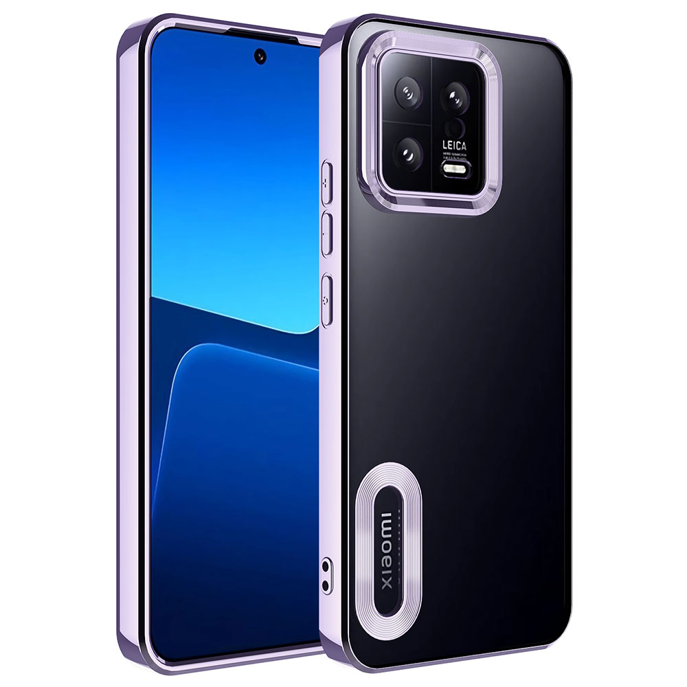 Xiaomi Mi 13 Kılıf Kamera Korumalı Logo Gösteren NXXA Omega Kapak-Lila