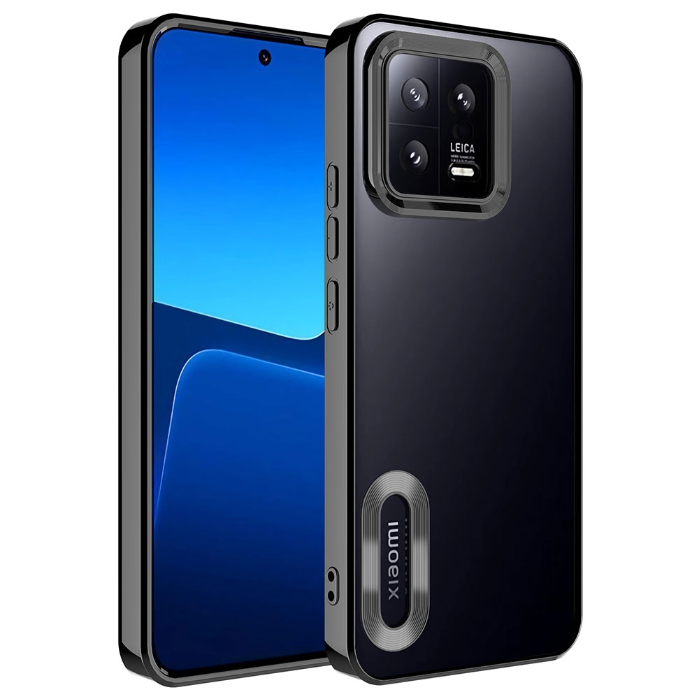 Xiaomi Mi 13 Kılıf Kamera Korumalı Logo Gösteren NXXA Omega Kapak-Siyah