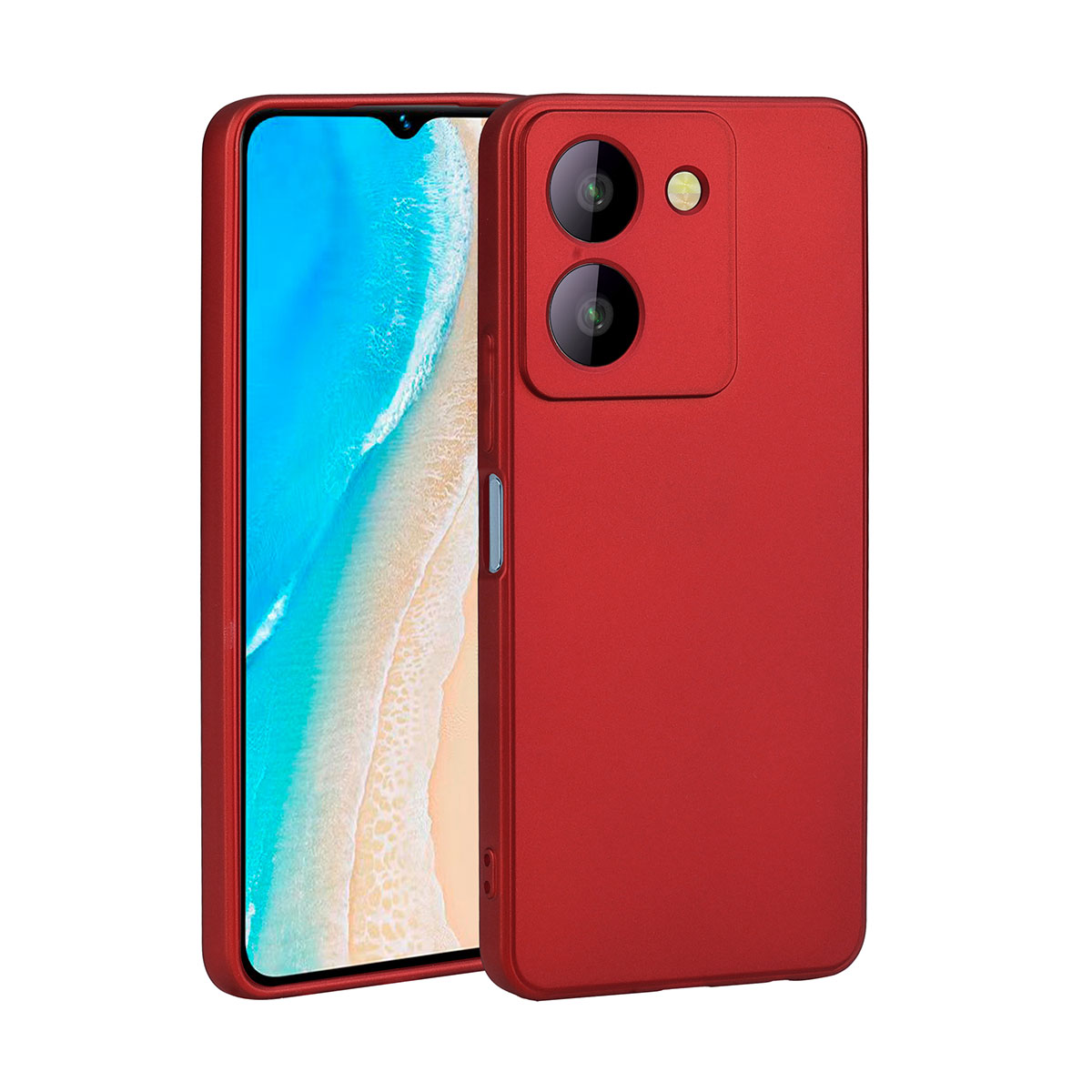 Vivo Y36 4G Kılıf NXXA Premier Silikon Kapak-Kırmızı