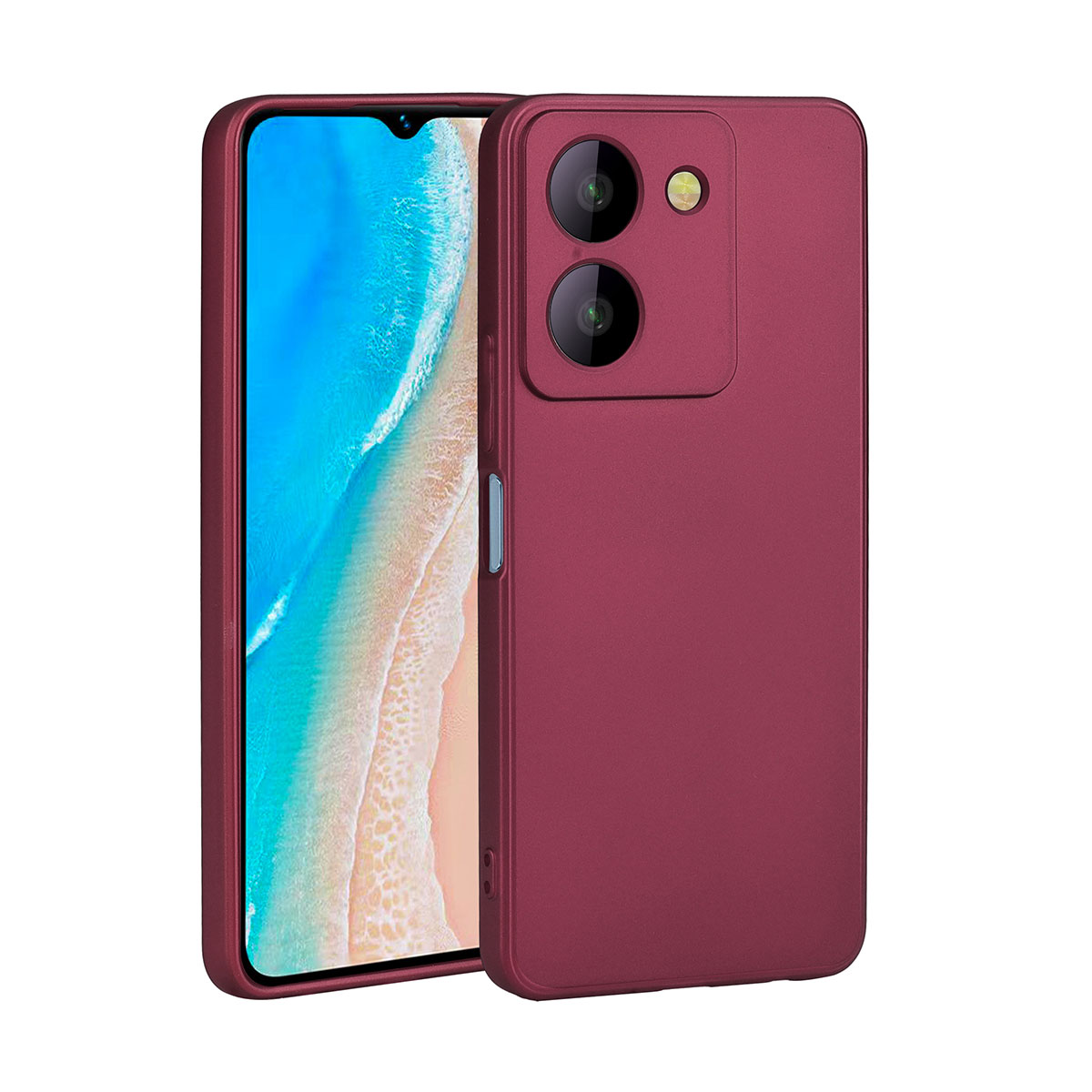 Vivo Y36 4G Kılıf NXXA Premier Silikon Kapak-Mürdüm