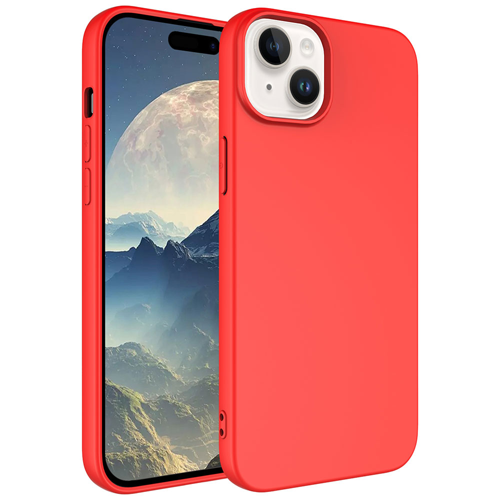 iPhone 15 Plus Uyumlu NXXA LSR LaAAKan Kapak-Kırmızı