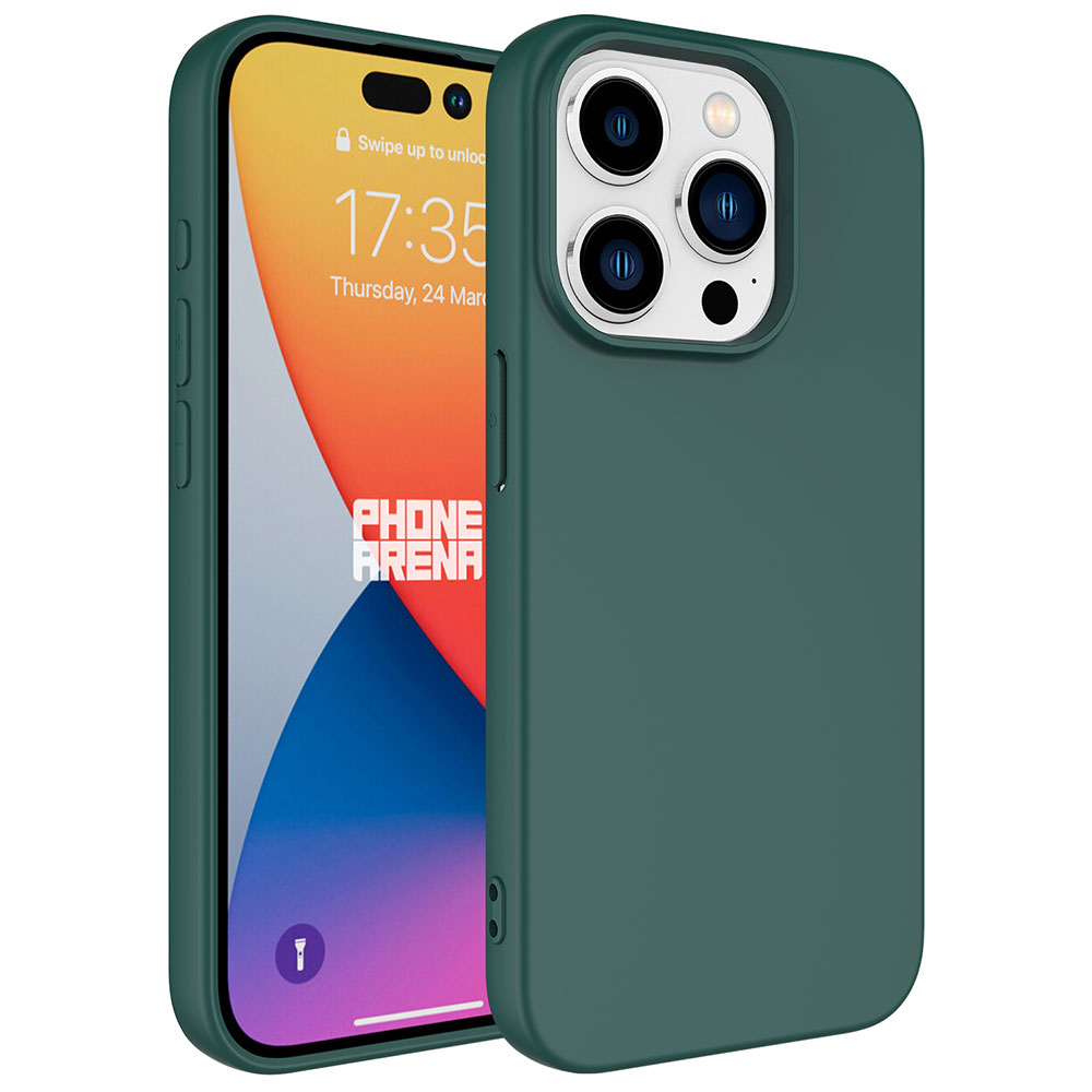 Apple iPhone 15 Pro Kılıf NXXA LSR LaAAKan Kapak-Koyu Yeşil