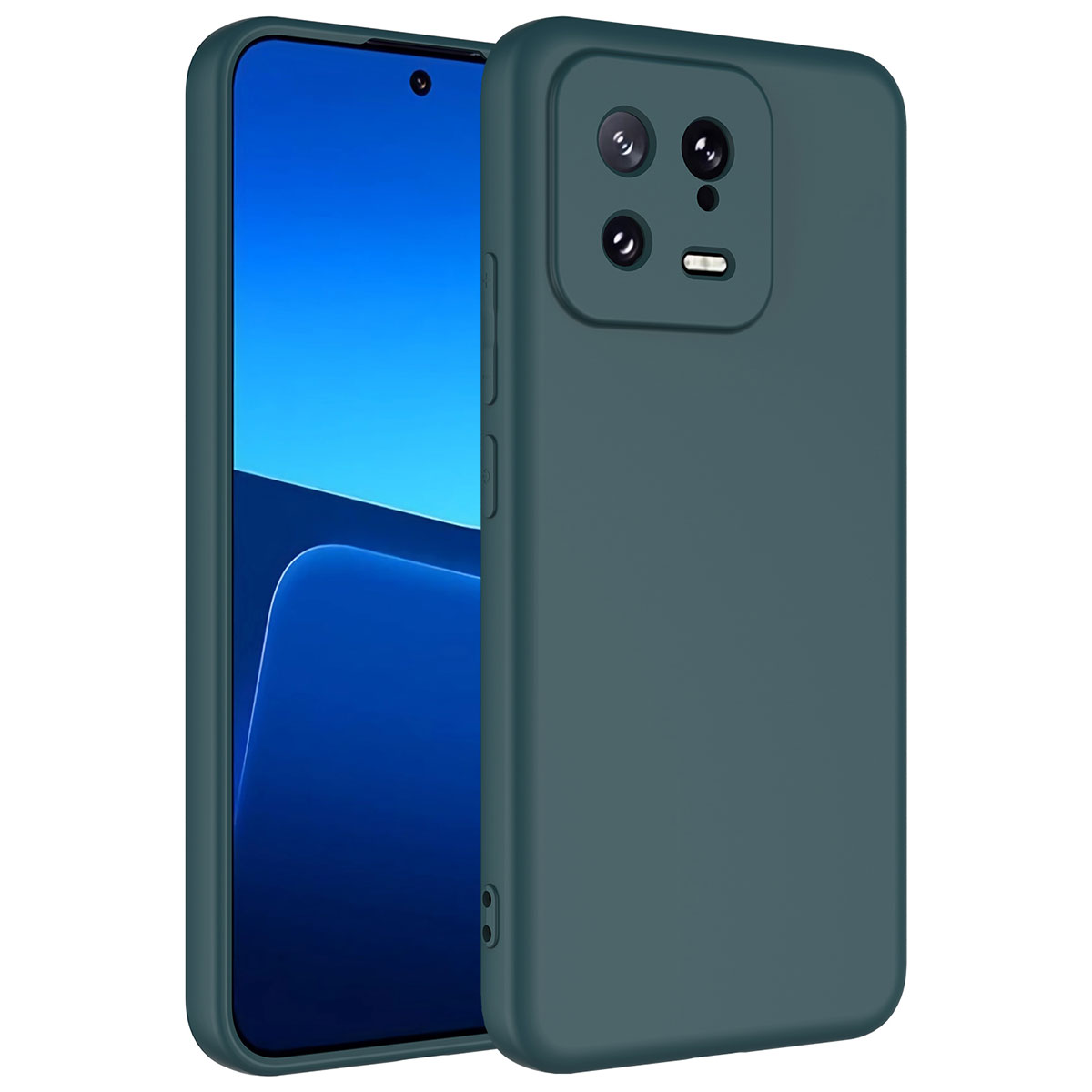 Xiaomi Mi 13 Kılıf NXXA Mara LaAAKan Kapak-Koyu Yeşil