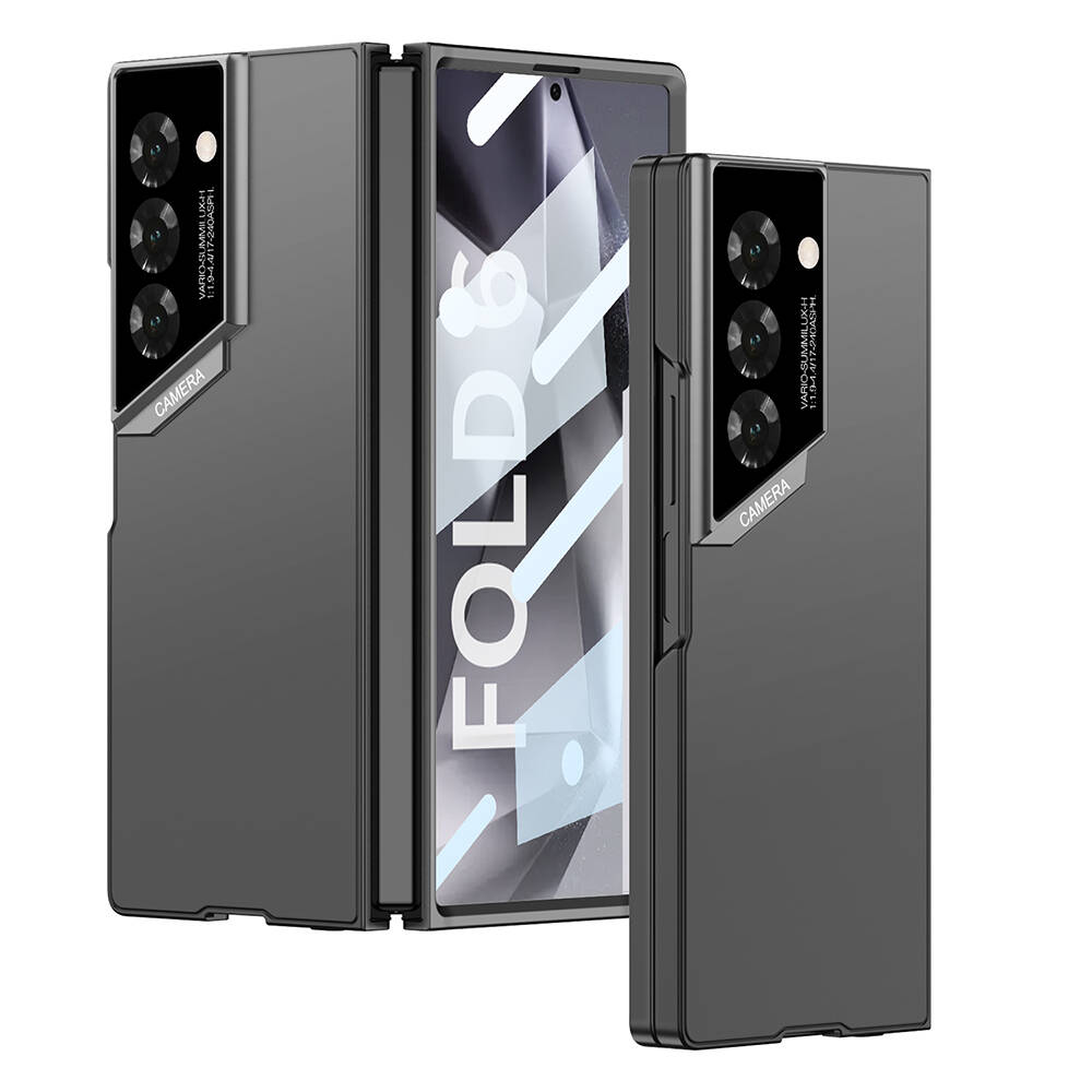 Galaxy Z Fold 6 Kılıf Ultra İnce Kamera Korumalı Sert Rubber NXXA 3. Seri Procase Kapak-Siyah