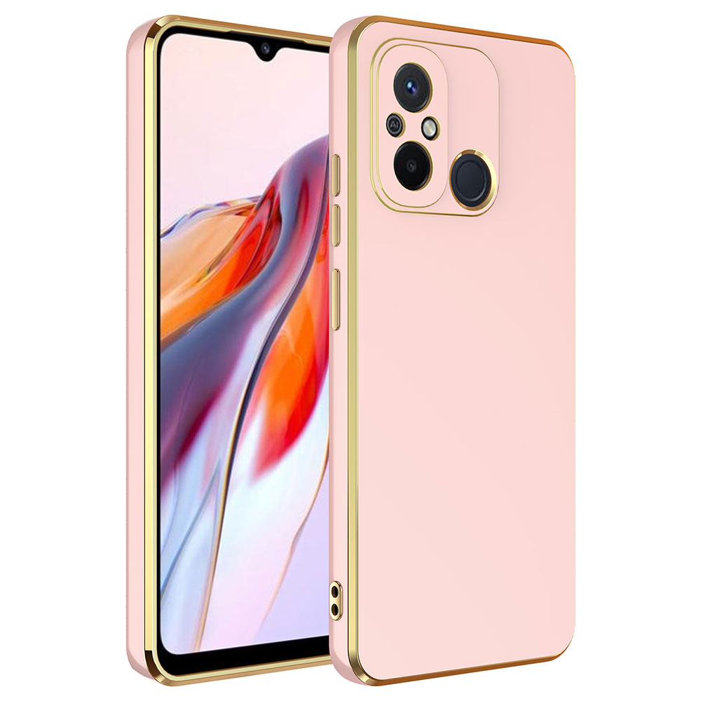 Xiaomi Redmi 12C Kılıf NXXA Bark Kapak-Rose Gold
