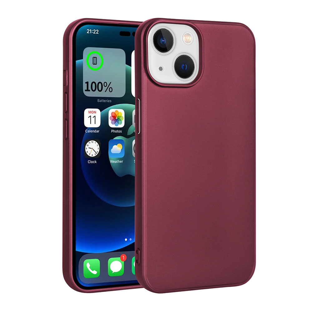 Apple iPhone 15 Kılıf NXXA Premier Silikon Kapak-Mürdüm