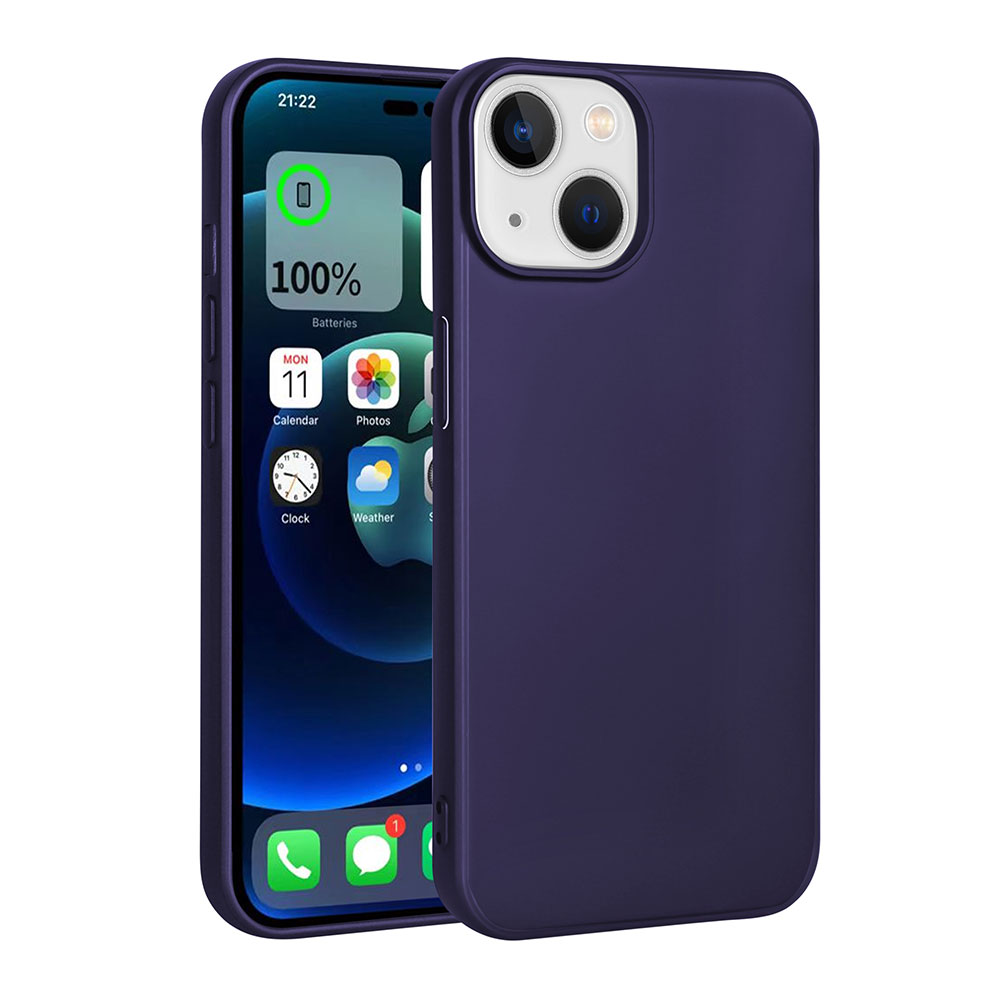 Apple iPhone 15 Plus Kılıf NXXA Premier Silikon Kapak-Lacivert