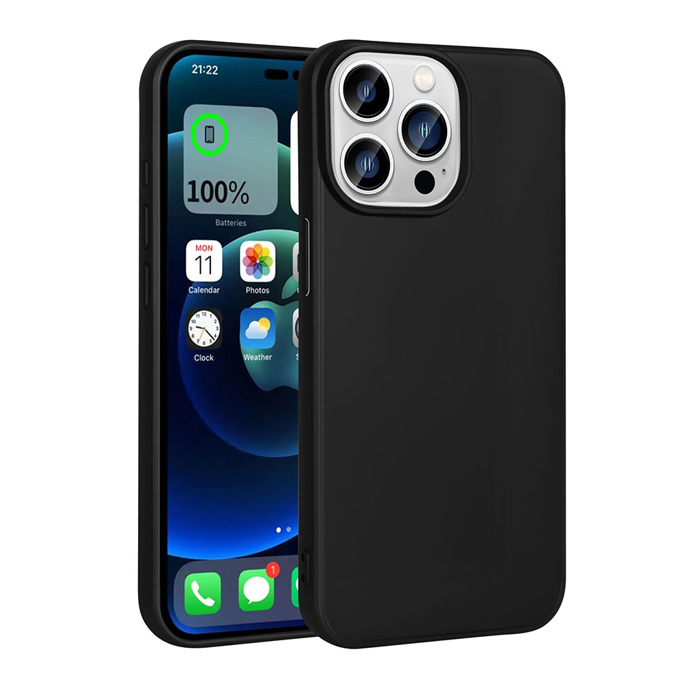 Apple iPhone 15 Pro Max Kılıf NXXA Premier Silikon Kapak-Siyah