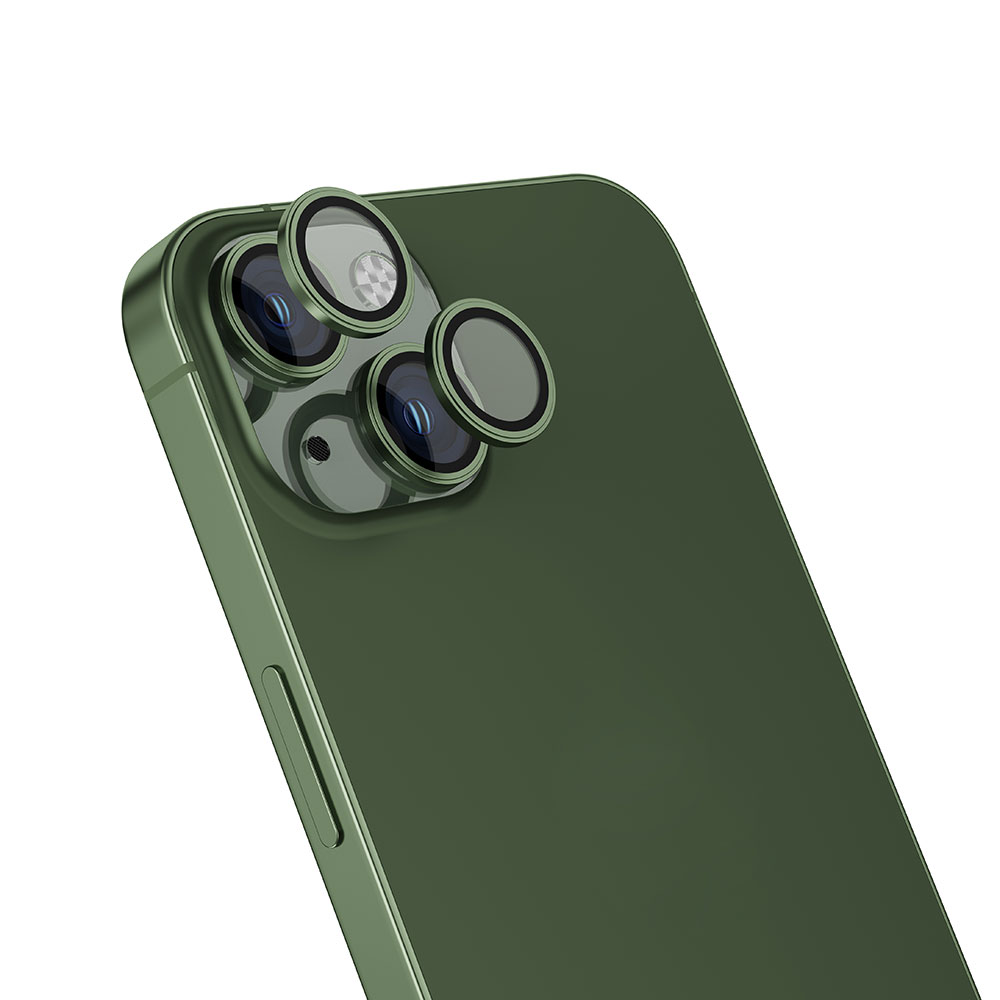 iPhone 15 Plus Uyumlu NXXA CL-13 Kamera Lens Koruyucu-Yeşil