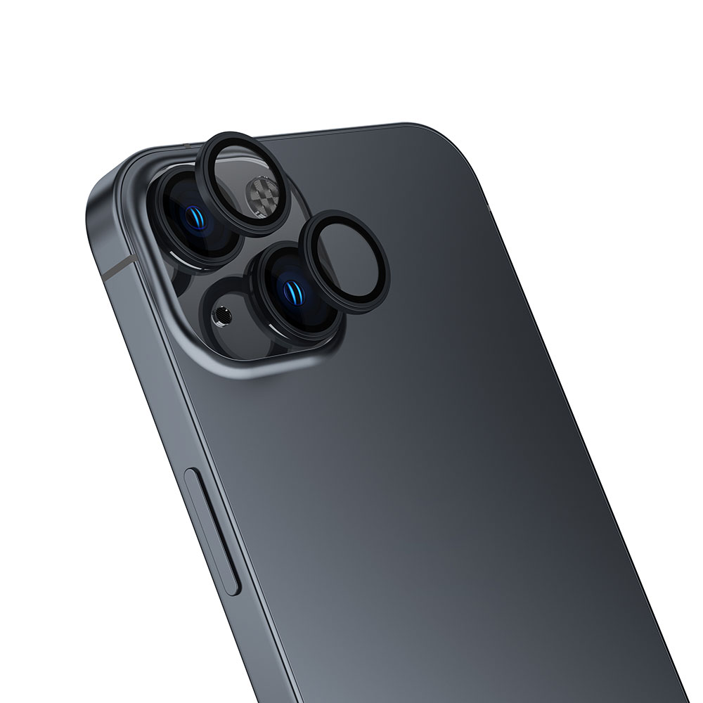 iPhone 15 Plus Uyumlu NXXA CL-13 Kamera Lens Koruyucu-Siyah