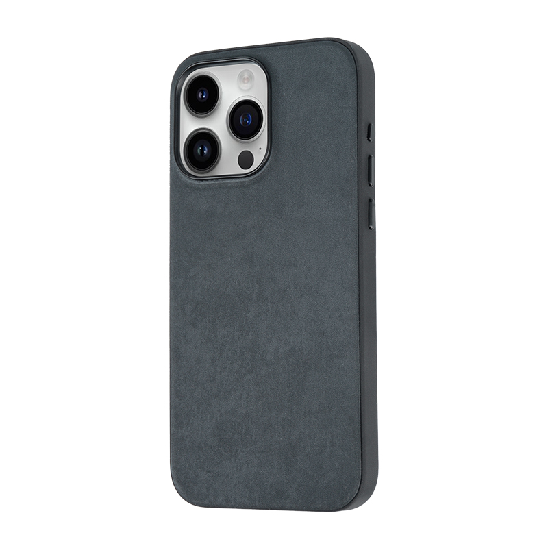 iPhone 15 Pro Max Uyumlu NXXA Mikro Fiber Mimoza Kapak-Siyah