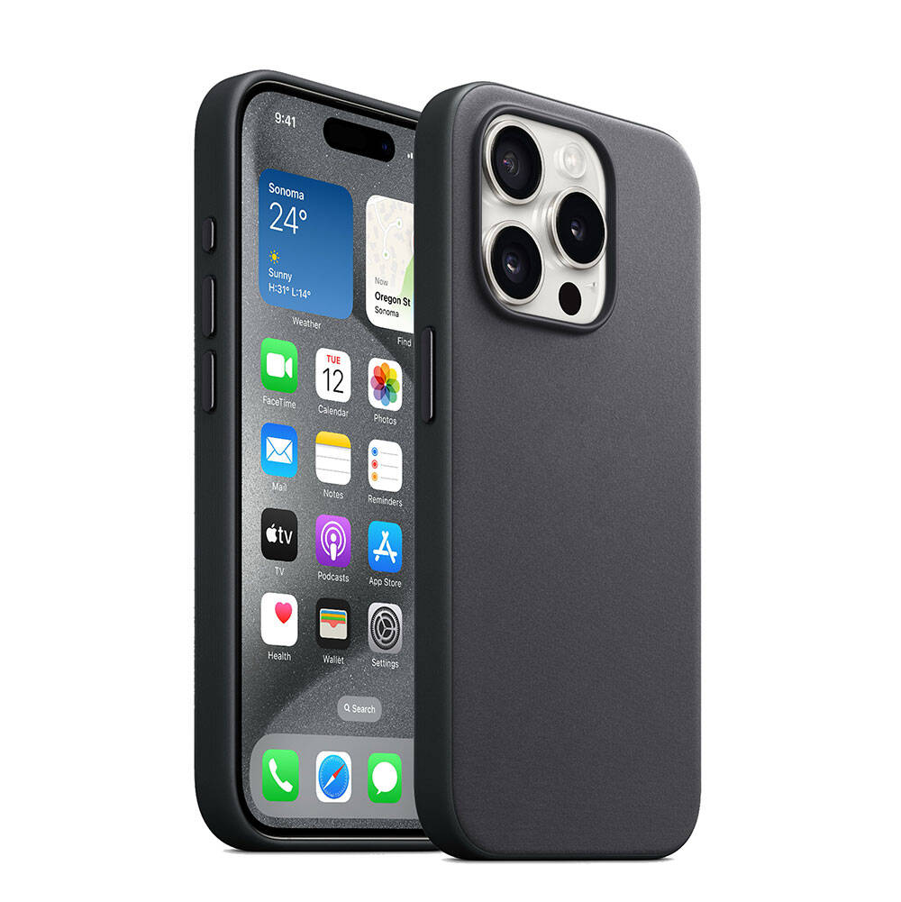 iPhone 15 Pro Max Uyumlu NXXA Magsafe Şarj Özellikli Mikro Fiber Optimal Kapak-Siyah