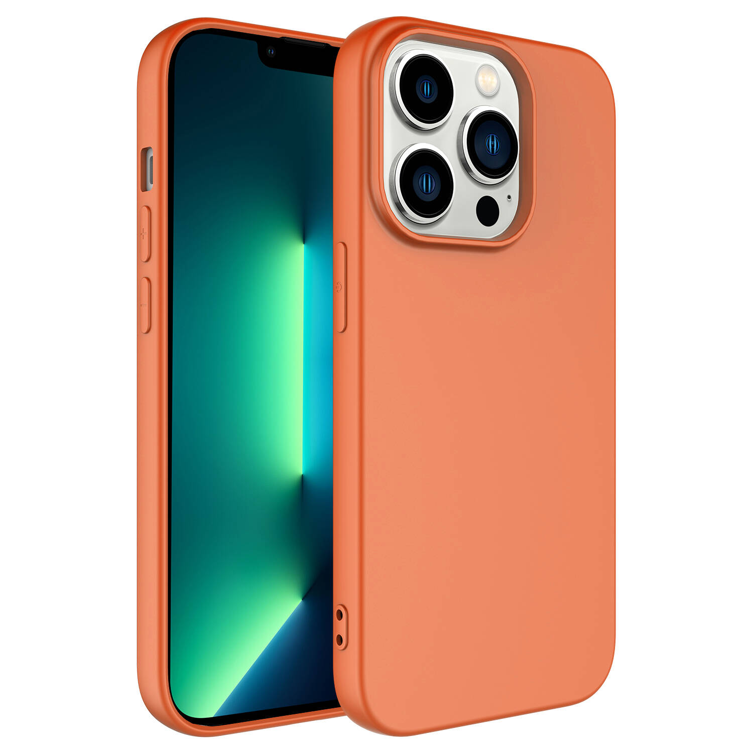 iPhone 14 Pro Uyumlu NXXA Kamera Korumalı Mara LaAAKan Kapak-Turuncu