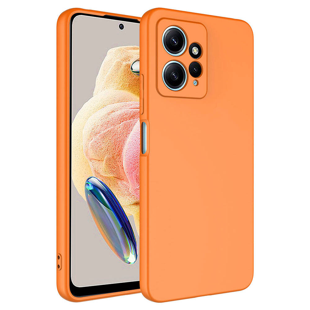 Xiaomi Redmi Note 12 4G Kılıf NXXA Mara LaAAKan Kapak-Turuncu