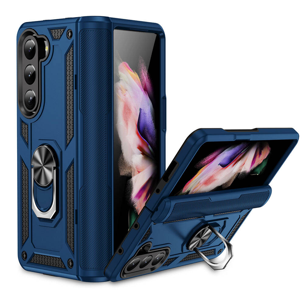 Galaxy Z Fold 5 Kılıf NXXA Vega Kapak-Mavi